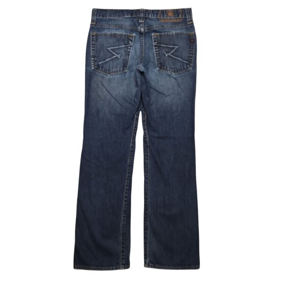 Rock and Republic Jeans Mens 30x30 Blue Straight Rigid Dark Wash Low Rise